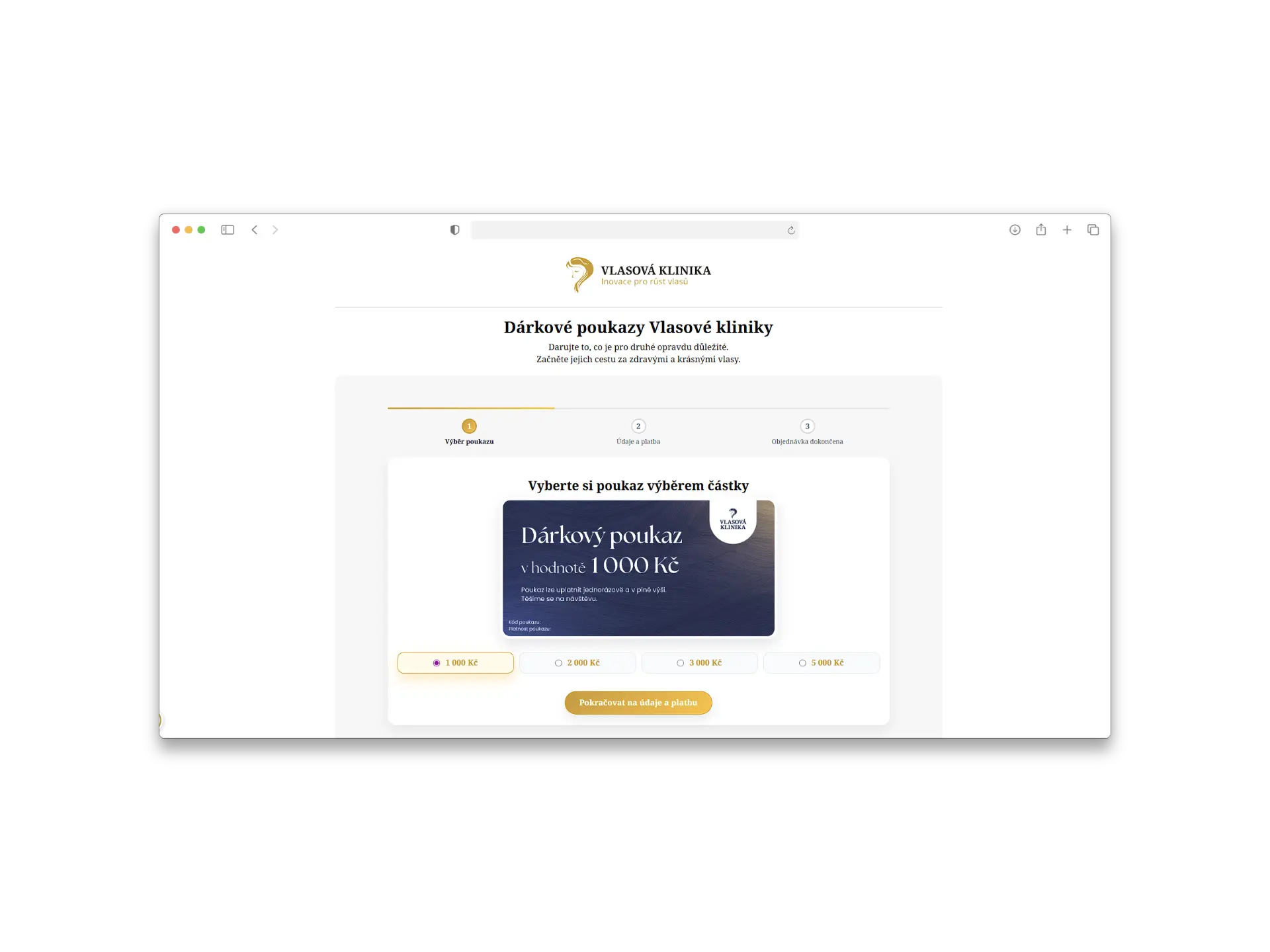 Vlasová klinika – poukazy